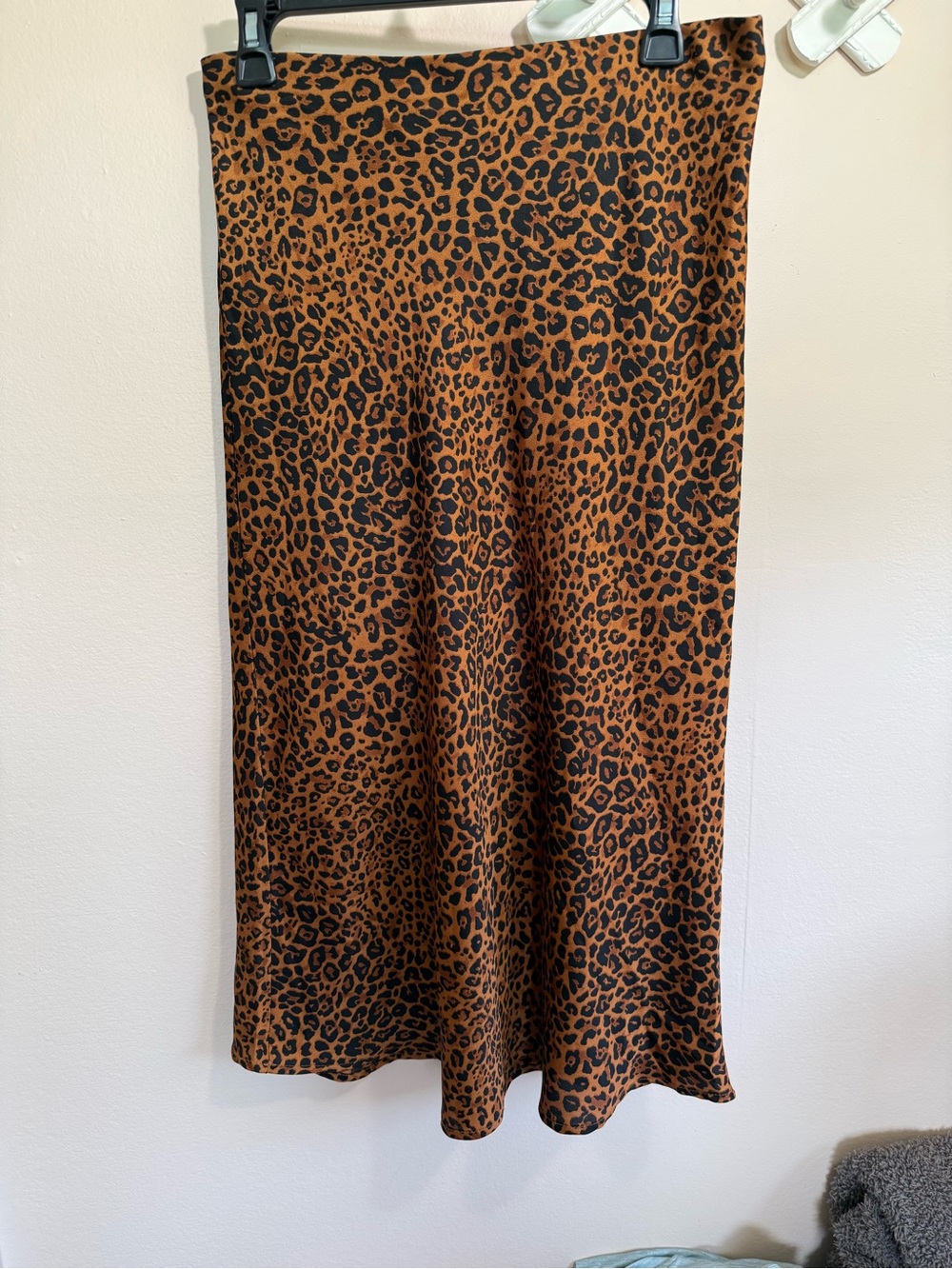 Leopard Print Maxi Skirt in Brown and Black